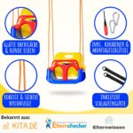 WOLKENGLÜCK® Babyschaukel 3 in 1 – Mitwachsende Kinderschaukel für 6 Monate bis 6+ Jahre – Bild 3
