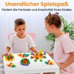Smart-Planet Steckblumen 400er Set – Montessori Motorikspielzeug ab 3 Jahren – Bild 5