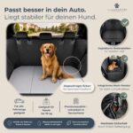 Fellgefährten Hundedecke Auto Rückbank – Rutschfeste Autoschondecke mit Polsterboden – Bild 4