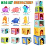 KMTJT Stapelwürfel Dinosaurier – Montessori Lernspielzeug ab 1 Jahr – Bild 5