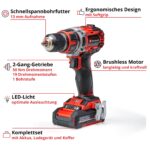 Einhell Akku-Bohrschrauber TP-CD 18/50 Li BL – 18 V Brushless mit 2x2,0 Ah – Bild 4