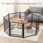 Frost IX Welpenauslauf 8-teilig 60cm – Faltbarer Hundezaun mit Tür & werkzeuglosem Aufbau – Bild 4