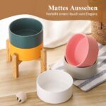 Erhöhter Hundenapf 850 ml Keramik mit Bambusgestell – Ergonomisch für Senioren – Bild 6