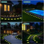 FIFlying 16er Set Solar Bodenleuchten mit 8 LEDs – Warmweiss Gartenbeleuchtung für Terrasse & Rasen – Bild 7