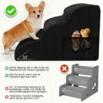 Thihome Haustiertreppe 3 Stufen – Gelenkschonende Hundetreppe für Sofa & Bett bis 22,7 kg – Bild 3