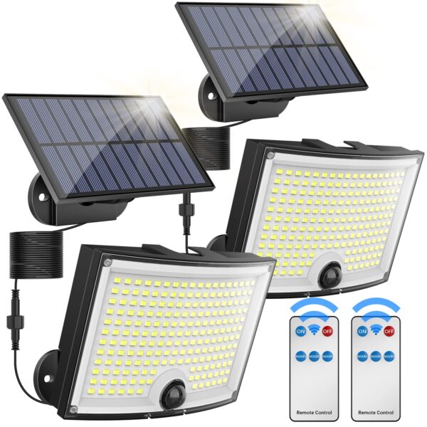 KagoLing 202 LED Solar Wandleuchte mit Bewegungsmelder – IP65 wasserdicht für Garten