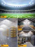 YIQIBRO 200W LED Werkstatt Deckenleuchte 20000LM – Industriestrahler IP65 für Garage & Lager – Bild 7