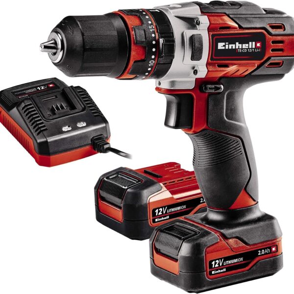 Einhell TE-CD 12/1 Li-i Akku-Schlagbohrschrauber – 12V mit 2x2,0Ah & Ladegerät
