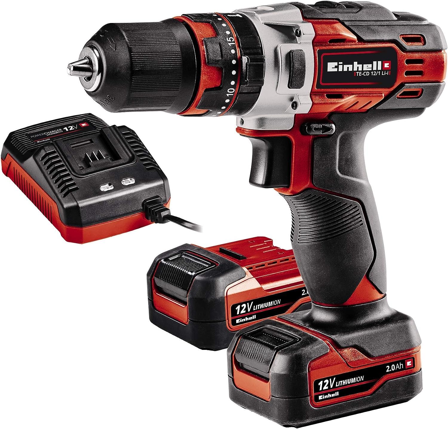 Einhell TE-CD 12/1 Li-i Akku-Schlagbohrschrauber – 12V mit 2x2,0Ah & Ladegerät
