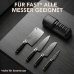 Cookery Elektrischer Messerschärfer 4-Stufen mit Diamantschliff – Professionelle Messerschleifmaschine – Bild 6