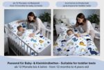 Theonoi Kinderbettwäsche 100x135 cm mit Dinosaurier-Motiv – Bio-Baumwolle OEKO-TEX für Babys & Kleinkinder – Bild 4