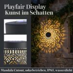 2er Set Solarleuchten Mandala – Dekorative LED Gartenleuchten mit Durchbruchdesign – Bild 3