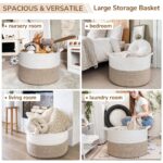 TIMEYARD Aufbewahrungskorb 55×35 cm Baumwollseil – Grosser Wäschekorb für Wohnzimmer & Kinderzimmer – Bild 4