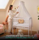 ALAVYA HOME® Betthimmel 150x240 cm mit Himmelstange – Bio-Baumwolle GOTS-zertifiziert – Bild 5