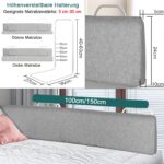 Froadp Bettgitter 150 cm mit höhenverstellbarem Rausfallschutz – Flexibles Kinderbettschutzgitter für 0–3 Jahre – Bild 3