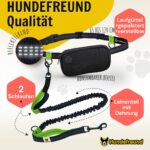 Hundefreund Joggingleine für kleine Hunde bis 15 kg – Freihandleine mit Bauchgurt – Bild 7