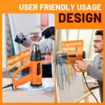 SEEKONE Heissluftpistole 2000W mit Keramik-Heizkern – 60-600°C variable Temperaturregelung & 7er Zubehör-Set – Bild 5