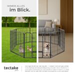 tectake Welpenauslauf 80 cm – 8er Gitter Freigehege faltbar für Hunde, Kaninchen & Kleintiere – Bild 7