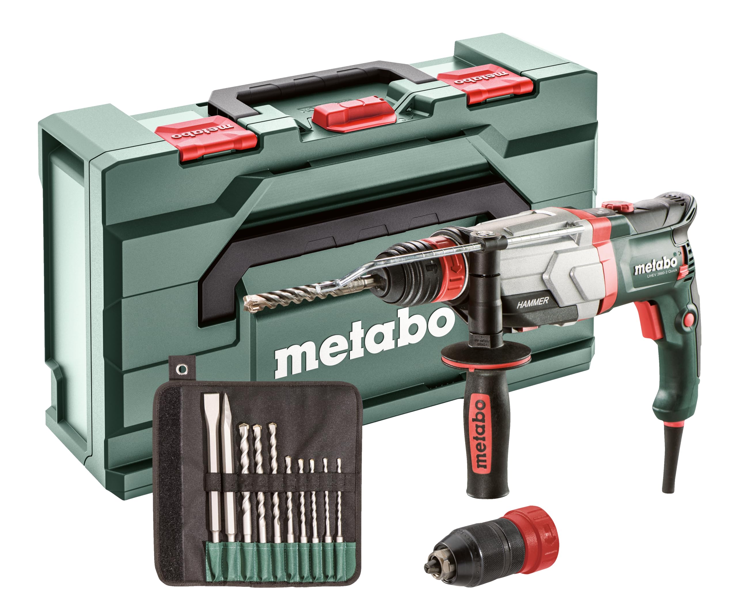 metabo UHEV 2860-2 Quick Set Multihammer – 4-in-1 Schlagbohrhammer mit SDS-plus für Profis