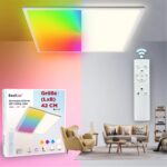 BestLuz LED Deckenleuchte 42x42 cm, 24W RGBW – Dimmbar mit Fernbedienung & Backlight