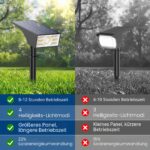 WENATY 4er Set Solarstrahler mit 56 LED – IP65 Gartenleuchten warmweiss für Aussen – Bild 4