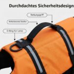 Satiskid Hundeschwimmweste Grösse S – Rettungsweste mit Griff & Reflektoren für kleine Hunde – Bild 4