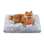 Feandrea Hundebett 65x45 cm mit Plüsch & PP-Polsterung – Waschbares Hundekissen BOBBEE