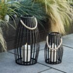 2er-Set Metall-Laternen mit TruGlow® LED-Kerzen & Timer – Wetterfest für Garten & Terrasse