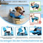 VIVAGLORY Hundeschwimmweste XS Blau – Rettungsweste mit Frontauftrieb & Kopfstütze – Bild 2