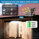 MEIHUA Solarleuchte 76 LEDs mit Bewegungssensor & Fernbedienung – IP54 Außenleuchte für Haus & Garage – Bild 2