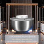 Elektrische Salatschleuder 4,8 l mit USB-Akku – Gemüsetrockner aus Edelstahl für schnelle Salatzubereitung – Bild 7