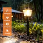 GIGALUMI 8er Set Solarleuchten für Außen – Warmweisse LED Gartenbeleuchtung mit Bewegungsmelder – Bild 2