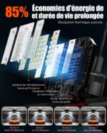 200W LED Garagenleuchte Rafow mit 13 Paneelen – 20000 Lumen Werkstattbeleuchtung E27 – Bild 6