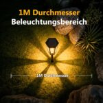 6er Set Solar Gartenleuchten IP65 Wasserdicht – Automatische Wegbeleuchtung für Garten & Terrasse – Bild 2