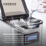 Arebos Eiswürfelmaschine 12 kg/24 h – Kompakte Eisproduktion mit 3 Würfelgrößen – Bild 4