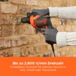BLACK+DECKER BEH710K-QS Schlagbohrmaschine 710W – Professionelle Bohrkraft bis 2800 U/min – Bild 5