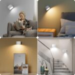Feallive LED Wandleuchte mit Akku 2er Set – Touch Control, 360° drehbar, kabellos – Bild 4