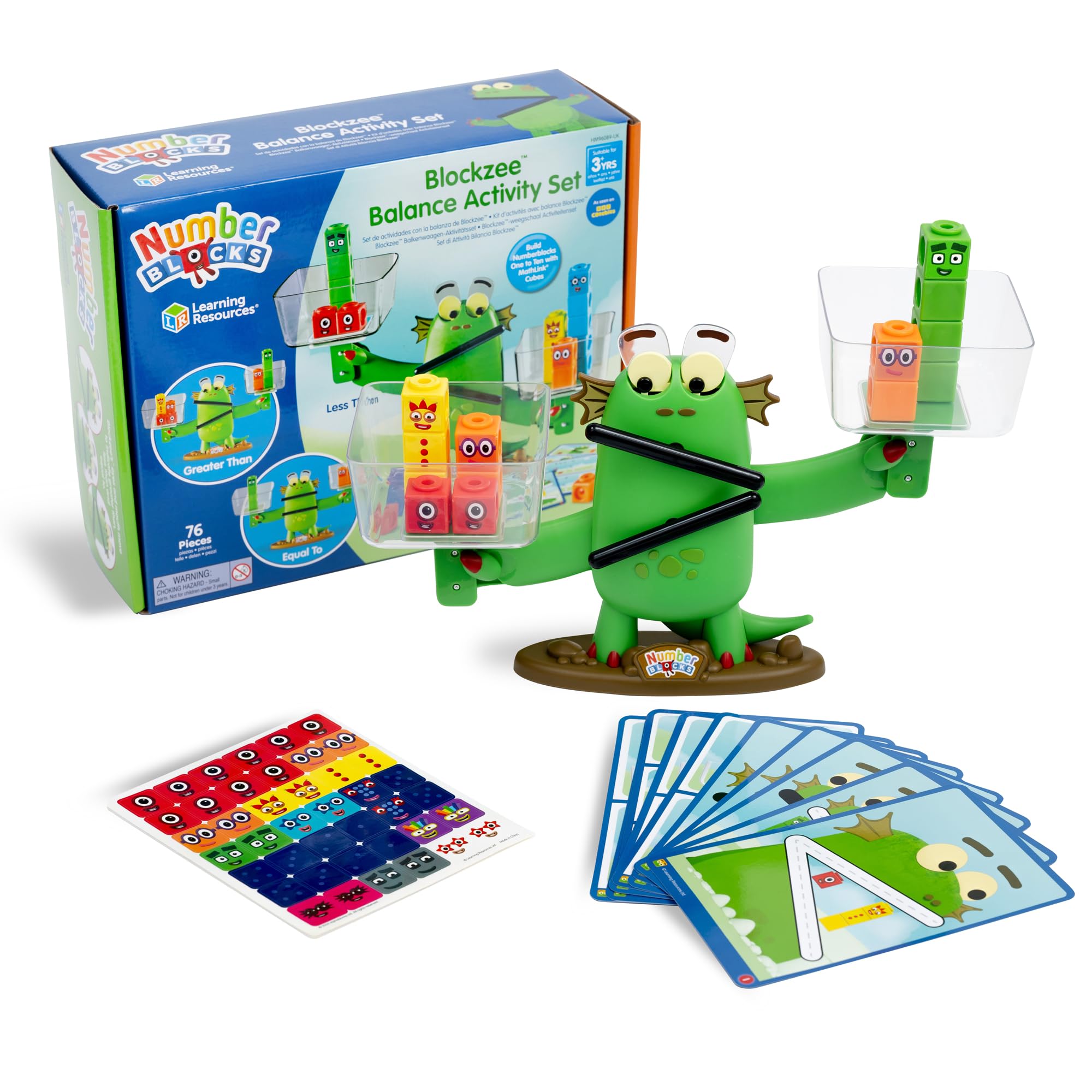 Learning Resources Numberblocks Blockzee Gleichgewichtsspiel – Interaktives Mathespielzeug ab 3 Jahren