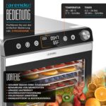 Arendo Dörrautomat Edelstahl 700 W mit 8 Gittern – Profi-Dehydrator für Obst, Fleisch & Gemüse – Bild 3