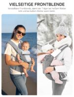 besrey Babytrage mit Hüftsitz für 4–36 Monate – Ergonomische Trage mit Lendenstütze & Sabberlatz – Bild 8