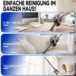 XINSHE Akku-Staubsauger 50 kPa mit Anti-Tangle & LED – 50 Min Laufzeit für Tierhaare – Bild 6