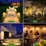 LOTMOS 3er Set Solarstrahler mit 72 LEDs – IP67 Aussenleuchte mit 3 Helligkeitsmodi für Garten – Bild 6