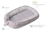 Medi Partners Babynest 100x60 cm – Kuschelnest aus Baumwolle & Minky für Neugeborene – Bild 6
