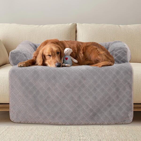 PAWBOSE Hundebett 100x88cm mit Memory-Schaum – Waschbar & rutschfest für alle Hunderassen
