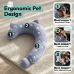 POMESEA Hundekissen L Blau – Orthopädisches U-förmiges Hundebett mit Memory-Foam – Bild 2