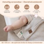 Little Dedi Baby Strickdecke – Oeko-Tex zertifiziert für Neugeborene & Kleinkinder – Bild 4