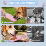 Liphier Hundetrinkflasche 350ml 2-in-1 mit Futterbehälter – Lecksicher für Wandern & Reisen – Bild 6