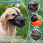 Lalieffacely Hundemaulkorb mit Klettverschluss – Atmungsaktiv für kleine, mittlere & grosse Hunde – Bild 6