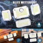 Ulikey Solar Wandleuchte mit Bewegungsmelder – 333 LED, IP65 wasserdicht, 3 Modi für Garten – Bild 4