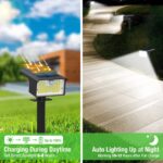 nipify 3er Set Solarleuchten mit Bewegungsmelder – 62 LED Strahler IP65 für Garten & Aussenbereich – Bild 4